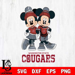 Washington State Cougars Mickey And Minnie Mouse Football Svg Eps Dxf Png File, NCAA svg , File Cut , Digital Download , Instant Download, Cut Svg Files