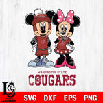 Washington State Cougars Mickey Minnie Mouse Pink Svg Eps Dxf Png File, NCAA svg , File Cut , Digital Download , Instant Download, Cut Svg Files