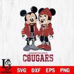 Washington State Cougars Mickey Minnie Mouse Rugby Svg Eps Dxf Png File, NCAA svg , File Cut , Digital Download , Instant Download, Cut Svg Files