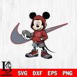 Washington State Cougars Mickey Wearing Hoodie Sport Svg Eps Dxf Png File, NCAA svg, Digital Download, Instant Download