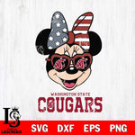 Washington State Cougars Minnie Mouse Love 2, Svg Eps Dxf Png File, Digital Download