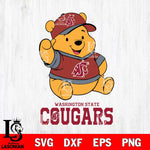 Washington State Cougars Pooh Bear Disney, Svg Eps Dxf Png File, Digital Download