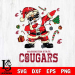 Washington State Cougars Santa Claus Football Svg dxf eps png pdf file,NCAA svg,Digital Download,Cricut file