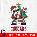 Washington State Cougars Santa Claus Ugly Christmas Svg dxf eps png pdf file,NCAA svg,Digital Download,Cricut file