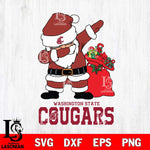 Washington State Cougars Santa Dabbing Christmas Svg dxf eps png pdf file,NCAA svg,Digital Download,Cricut file