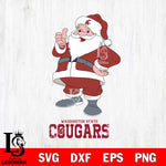 Washington State Cougars Santa claus Svg dxf eps png pdf file,NCAA svg,Digital Download,Cricut file