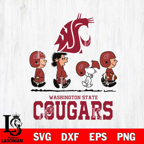 Washington State Cougars Snoopy Sport 12 Svg Eps Dxf Png File, Digital Download