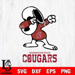 Washington State Cougars Snoopy Sport 3 Svg Eps Dxf Png File, Digital Download