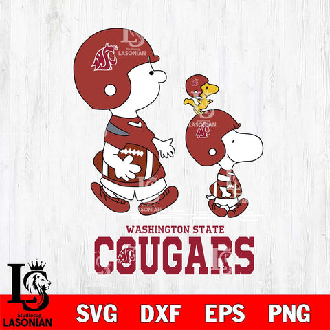 Washington State Cougars Snoopy Sport Svg Eps Dxf Png File, Digital Download