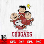 Washington State Cougars Snoopy Sport 4 Svg Eps Dxf Png File, Digital Download