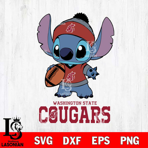 Washington State Cougars Stitch Disney, Svg Eps Dxf Png File, Digital Download