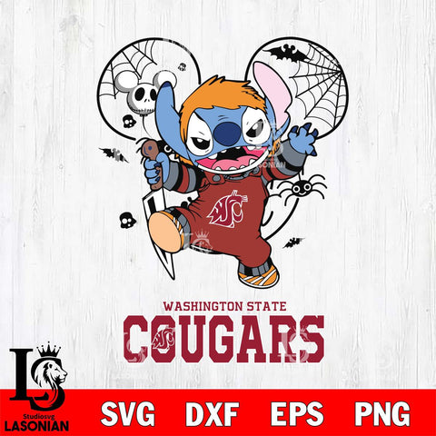 Washington State Cougars Stitch Michael Halloween Svg Eps Dxf Png File, Digital Download, Instant Download