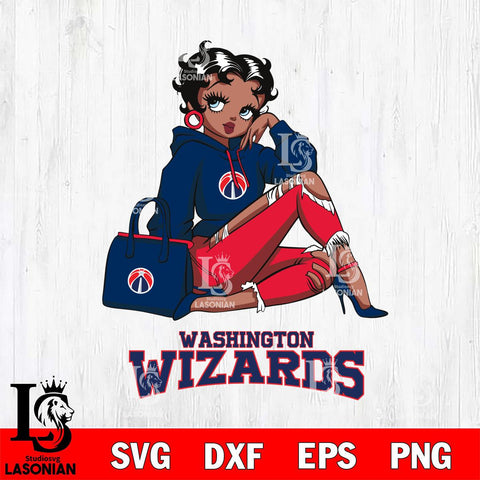 Washington Wizards Awesome Black Fan Girl Betty Boop