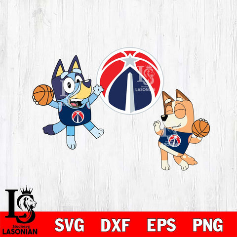 Washington Wizards Bluey & Bingo Svg Eps Dxf Png File, Digital Download, Instant Download