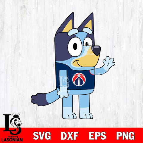 Washington Wizards Bluey sport 5 Svg Eps Dxf Png File, Digital Download, Instant Download