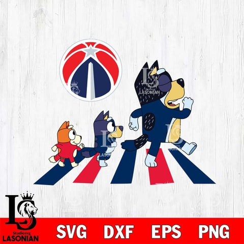 Washington Wizards Bluey sport 6 Svg Eps Dxf Png File, Digital Download, Instant Download