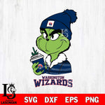 Washington Wizards Boujee Grinch Christmas Cut Files Cricut, Svg Dxf Eps Png file , Silhouette