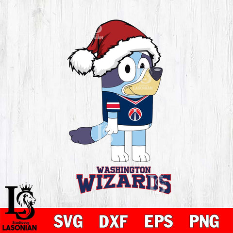 Washington Wizards Christmas Bluey Hat Svg , Christmas Svg , Bluey svg , Digital Download, dxf eps png pdf file