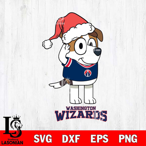 Washington Wizards Christmas Bluey Jack Sport Svg , Christmas Svg , Bluey svg , Digital Download, dxf eps png pdf file