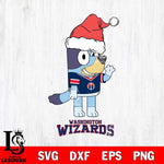 Washington Wizards Christmas Bluey Say Hi Svg , Christmas Svg , Bluey svg , Digital Download, dxf eps png pdf file