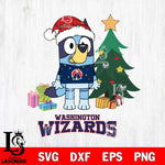 Washington Wizards Christmas Bluey Tree Sport Svg , Christmas Svg , Bluey svg , Digital Download, dxf eps png pdf file