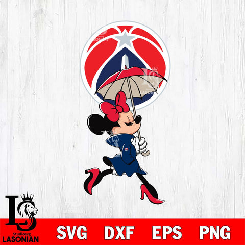 Washington Wizards Fancy Minnie Svg Eps Dxf Png File, Digital Download, Instant Download