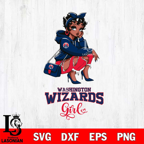 Washington Wizards Fashion Black Fan Girl Betty Boop