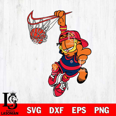 Washington Wizards Garfield Svg Eps Dxf Png File, Digital Download