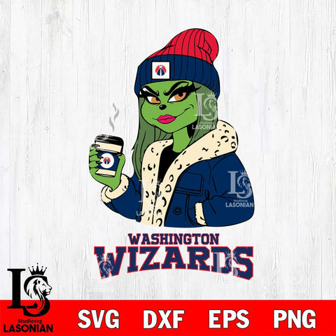 Washington Wizards Girls Grinch Bougie Svg Eps Dxf Png File, Digital Download, Instant Download