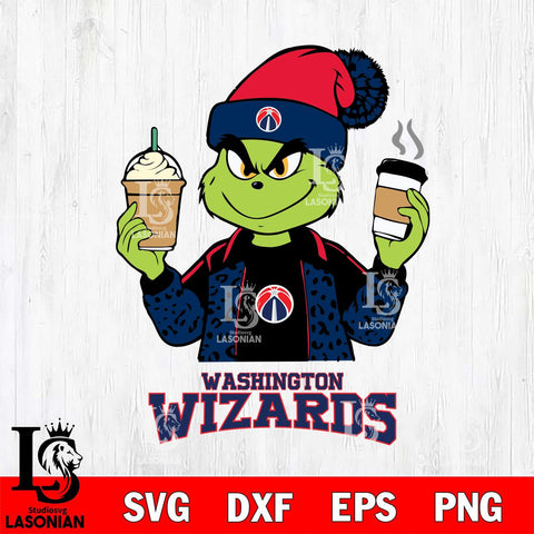 Washington Wizards Grinch 2 coffee Svg Eps Dxf Png File, Digital Download, Instant Download