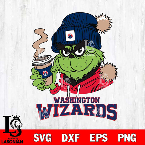 Washington Wizards Grinch Cofffe Hoodie Cut Files Cricut, Svg Dxf Eps Png file , Silhouette