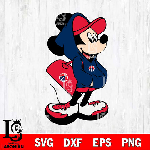 Washington Wizards Mickey Svg Eps Dxf Png File, Digital Download