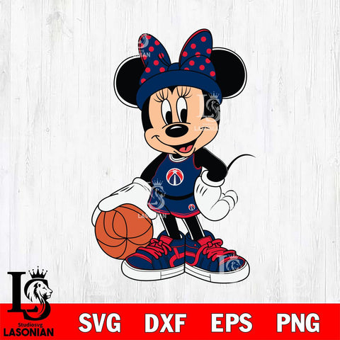 Washington Wizards Mickey Minne Nba Svg Eps Dxf Png File, NBA svg, Digital Download, Instant Download