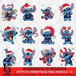 Washington Wizards Stitch Christmas NBA Bundle 12 SVG DXF EPS PNG file,Bundle NBA Svg, Digital download, Cut file