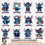 Washington Wizards Stitch Horror Bundle 12 SVG Svg Eps Dxf Png File, Bundle NBA svg, Digital Download, Instant Download