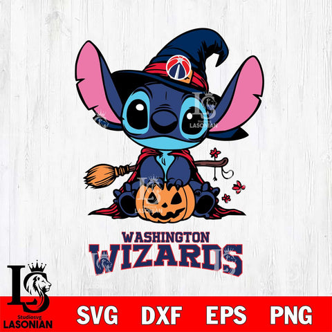 Washington Wizards Stitch witch Svg Eps Dxf Png File, NBA svg, Digital Download, Instant Download