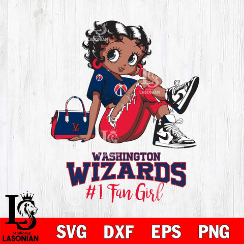 Washington Wizards #1 Black Fan Girl Betty Boop