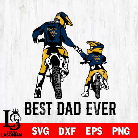 West Virginia Mountaineers Best Dad Ever Svg Eps Dxf Png File, Digital Download, Instant Download