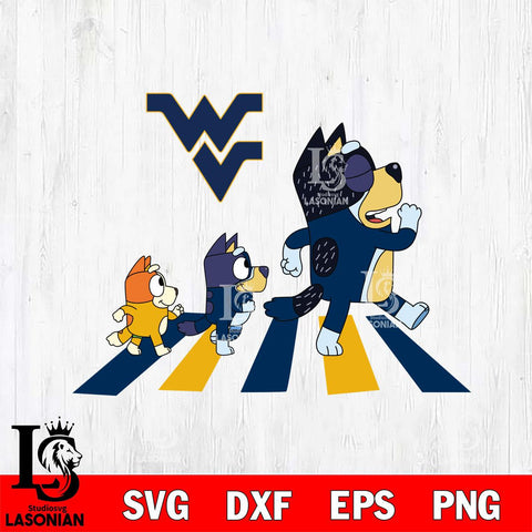 West Virginia Mountaineers Bluey 6 Svg Eps Dxf Png File, Digital Download, Instant Download