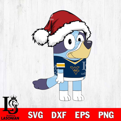 West Virginia Mountaineers Bluey Cartoon Christmas Svg Eps Dxf Png File, Digital Download, Instant Download