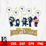 West Virginia Mountaineers Bluey Halloween Spooky Svg Eps Dxf Png File, Digital Download, Instant Download