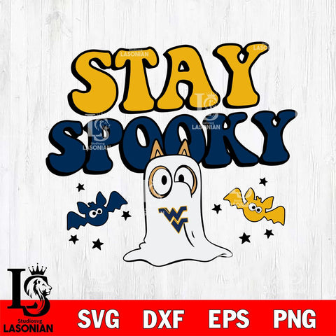 West Virginia Mountaineers Bluey Halloween Stay Spooky Svg Eps Dxf Png File, Digital Download, Instant Download