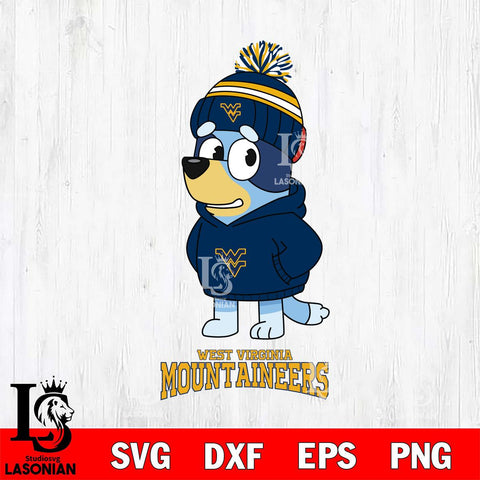 West Virginia Mountaineers Bluey Hoodie rugby Svg Eps Dxf Png File, Digital Download ,Instant Download, Cricut File