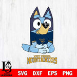 West Virginia Mountaineers Bluey Styles Football Svg Eps Dxf Png File,NCAA Svg Files,Bluey svg ,Digital Download ,Instant Download, Cricut File