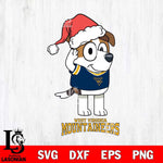 West Virginia Mountaineers Christmas Bluey Jack Sport Cut Files,Bluey Cricut,Christmas Svg , Bluey svg , Digital Download, dxf eps png pdf file