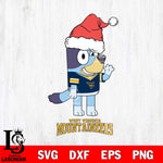 West Virginia Mountaineers Christmas Bluey Say Hi Cut Files,Bluey Cricut,Christmas Svg , Bluey svg , Digital Download, dxf eps png pdf file