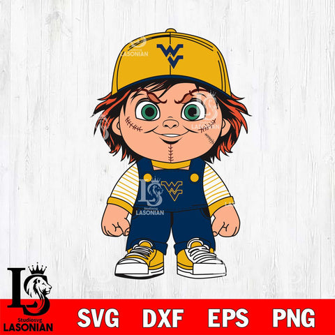 West Virginia Mountaineers Chucky Horror Svg Eps Dxf Png File, NCAA svg, Digital Download, Instant Download