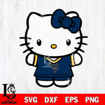 West Virginia Mountaineers Cute Hello Kitty Football 6 Svg Eps Dxf Png File, NCAA svg, Digital Download, Instant Download