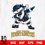 West Virginia Mountaineers Dabbing Santa Claus Ugly Christmas Svg dxf eps png pdf file,NCAA svg,Digital Download,Cricut file