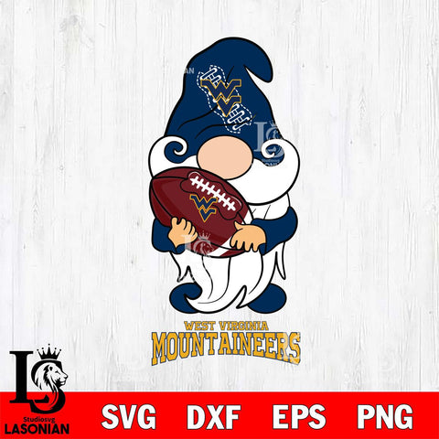 West Virginia Mountaineers Gnomes Christmas football Svg Eps Dxf Png File, Digital Download, Instant Download